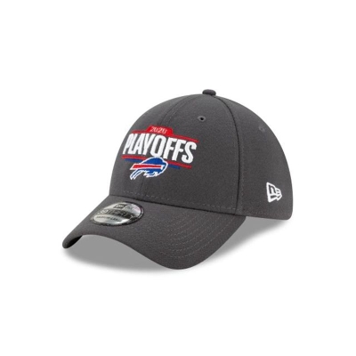 Buffalo Bills Gorra | New Era NFL 2020 NFL Playoffs 39thirty Stretch Fit Cap Mexico - Grises